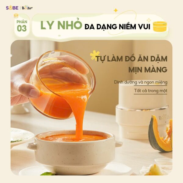 Máy xay sinh tố cầm tay Bear SB-MX04K - Ảnh 17