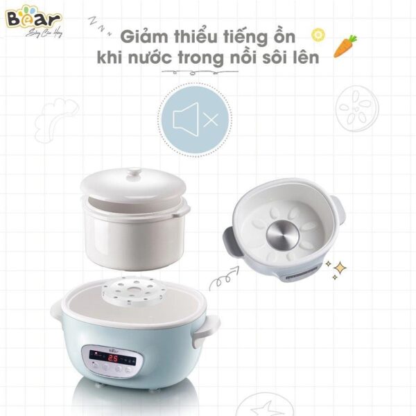 Nồi nấu chậm Bear 2,5L SUBE003 (Bản Quốc Tế) - Ảnh 10