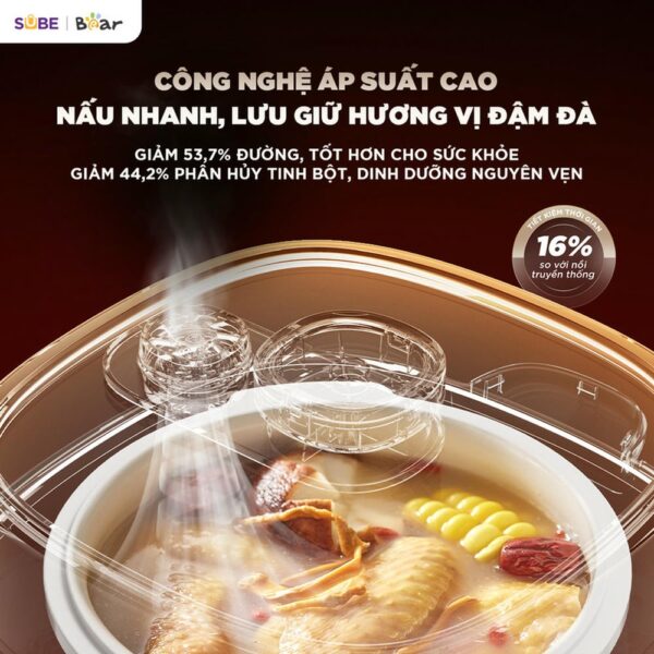 Nồi nấu chậm Bear 2.5L SC-5H25M34 (Bản Quốc Tế) - Ảnh 12