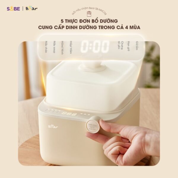 Nồi nấu chậm Bear 0,8L SB-NNC08 (Bản Quốc Tế) - Ảnh 5