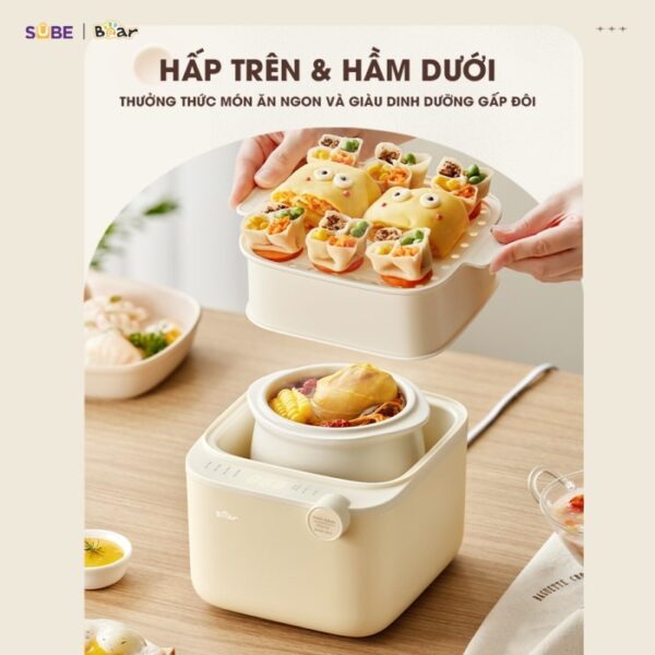 Nồi nấu chậm Bear 0,8L SB-NNC08 (Bản Quốc Tế) - Ảnh 13