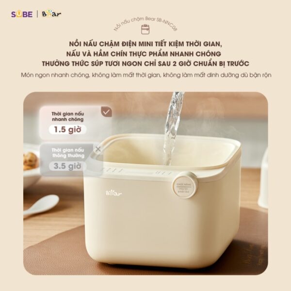 Nồi nấu chậm Bear 0,8L SB-NNC08 (Bản Quốc Tế) - Ảnh 11