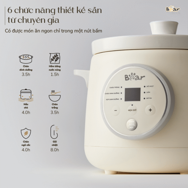 Nồi nấu chậm 1.5L Bear SB-NNC15 - Ảnh 3