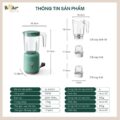 Máy xay sinh tố Bear BL-B10V2 đa năng 3 cối - Ảnh 11